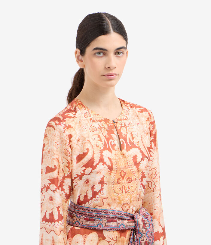 Pierre Louis Mascia ALOE Dress Silk ZAFFERANO ALOESAB12365SE516383101