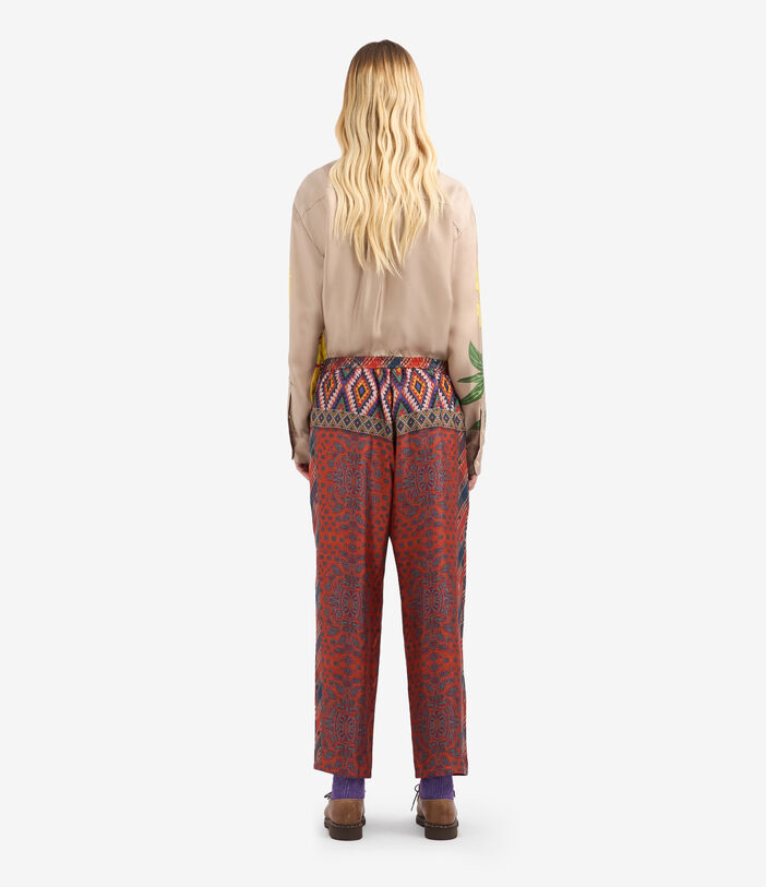 Pierre Louis Mascia ALOE Trousers Silk Multicolor ALOESPT10959SE513271101