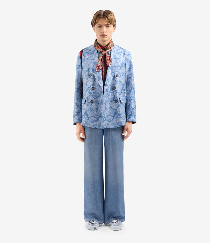 Pierre Louis Mascia ALOE Trousers Silk DENIM ALOESPT12566SE515240102