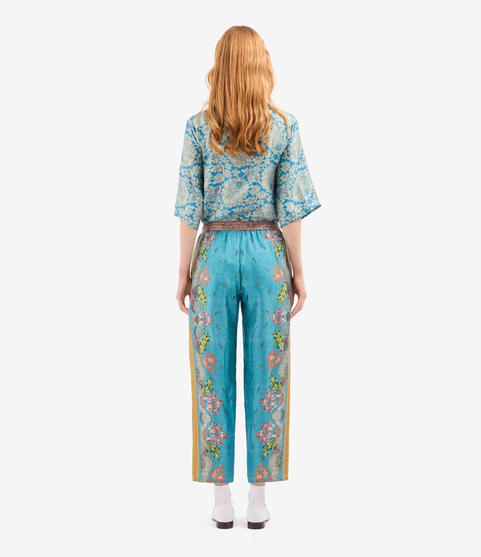 Pierre Louis Mascia ALOE Trousers Silk CELESTE ALOESPT10959SE518572101