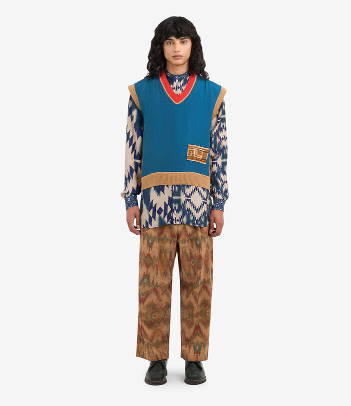 Pierre Louis Mascia TRICOT Gilet Wool Cashmere Multicolor TRICOTGLPNB002WOCAMAVIO