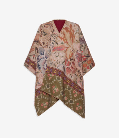 Pierre Louis Mascia PANCAKE Poncho Cape Wool Multicolor PANCAKESGAPH006WO516616101