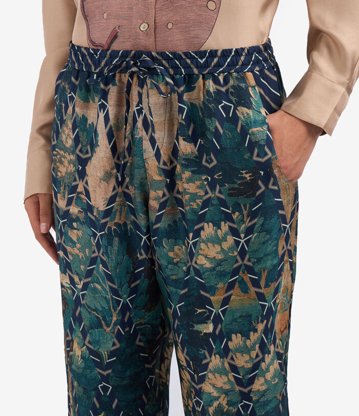 Pierre Louis Mascia ALOE Trousers Silk Multicolor ALOESPT10959SE513573101