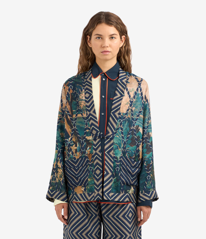 Pierre Louis Mascia ALOE Jacket Silk Multicolor ALOEGC12045SE513519101