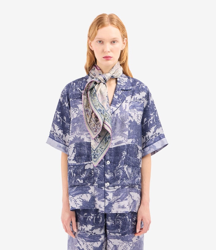 Pierre Louis Mascia CIALDA Bandana Scarf Silk 90x90 CENERE ROSATA CIALDATW090X090MSE517541101