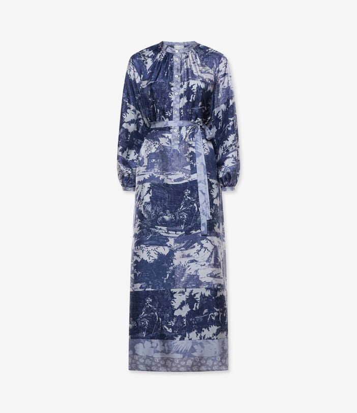 Pierre Louis Mascia ALOE Shirt Dress Silk INDACO ALOESAB11524SE518012102