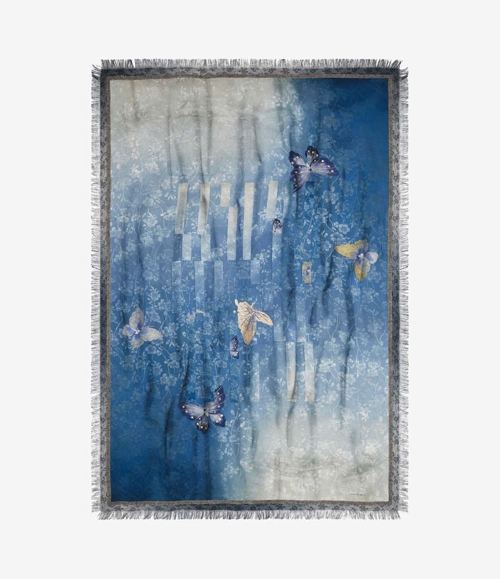 Pierre Louis Mascia ALOEUW Shawl Scarf Silk 135x195 CIELO VELATO ALOEUWSW135X195S4SE517304101