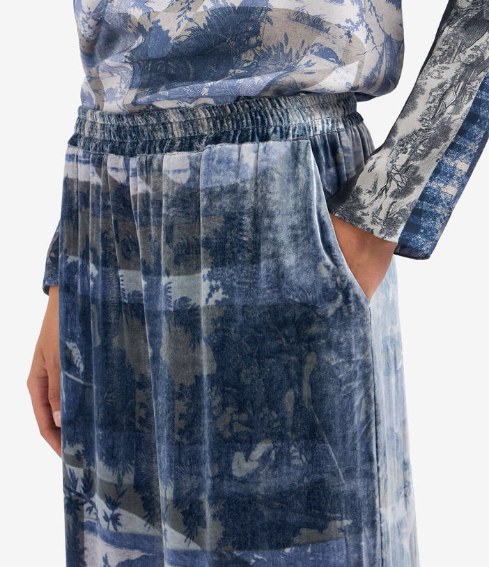 Pierre Louis Mascia KANPUR Palazzo Trousers Viscose Silk Multicolor KANPURSVPT11665VI513547101