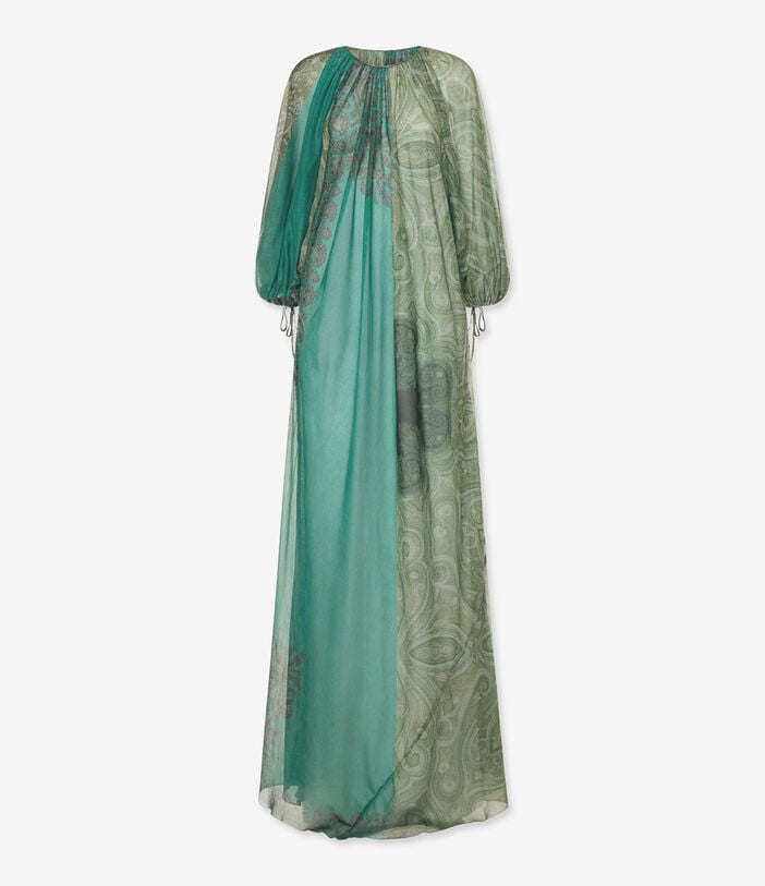 Pierre Louis Mascia HAWNBCI Dress Cotton Silk SMERALDO VELATO HAWNBCISAB12811CO518264101