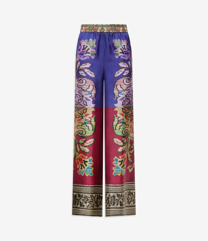 Pierre Louis Mascia ALOE Palazzo Trousers Silk Pierre Louis Mascia ALOE Palazzo Trousers Silk Multicolor ALOESPT12450SE516282101