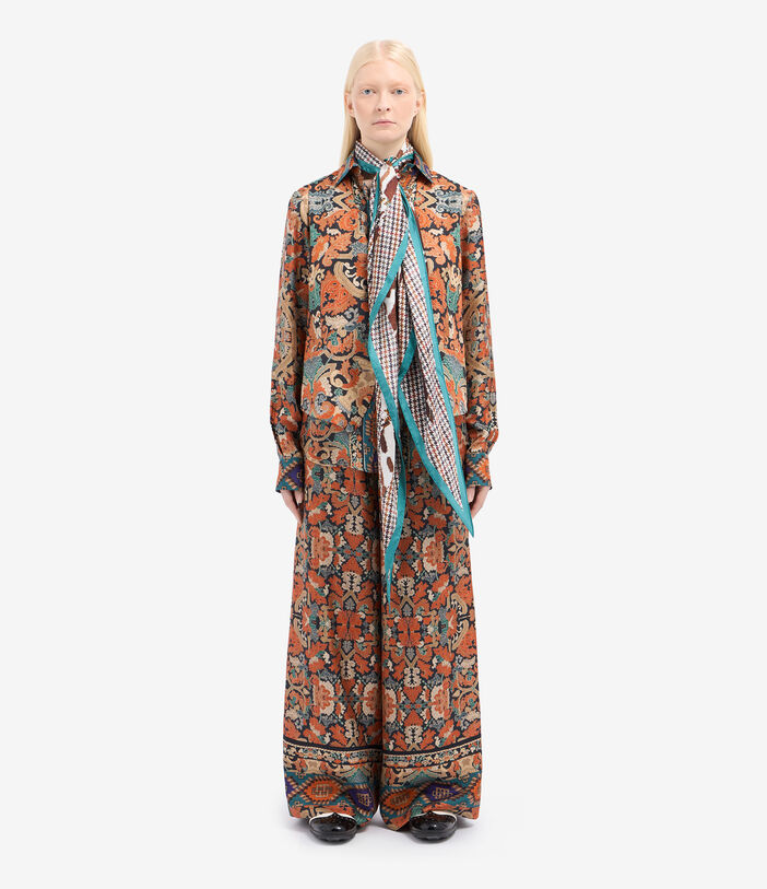 Pierre Louis Mascia CIALDA Palazzo Trousers Silk Multicolor CIALDASPT12450SE516417101