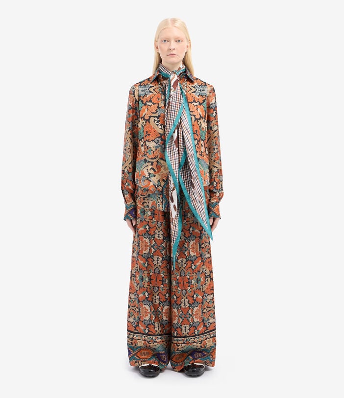 Pierre Louis Mascia CIALDA Palazzo Trousers Silk Pierre Louis Mascia CIALDA Palazzo Trousers Silk Multicolor CIALDASPT12450SE516417101