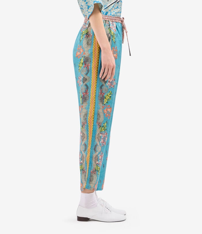 Pierre Louis Mascia ALOE Trousers Silk CELESTE ALOESPT10959SE518572101