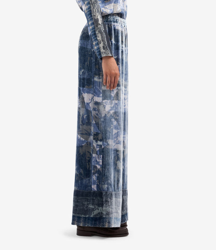 Pierre Louis Mascia KANPUR Palazzo Trousers Viscose Silk Multicolor KANPURSVPT11665VI513547101
