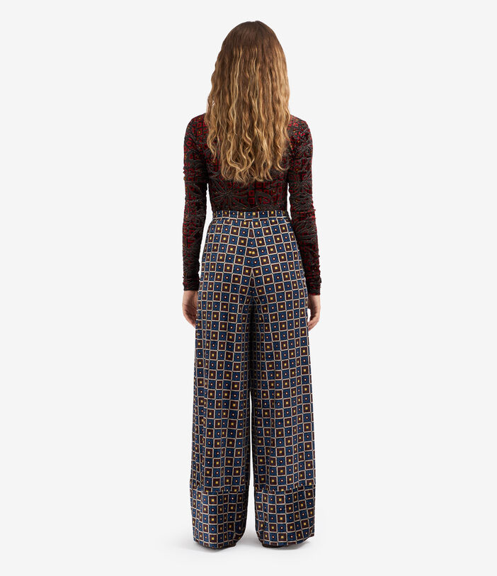 Pierre Louis Mascia RANAT Palazzo Trousers Polyester Multicolor RANATSPT12054PL139852101