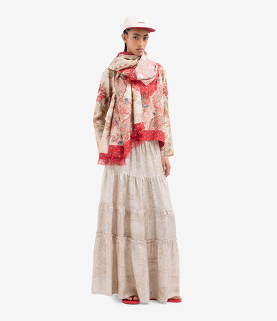 Pierre Louis Mascia ALOE Maxi Skirt Silk MADREPERLA ALOESGO12166SE147079101