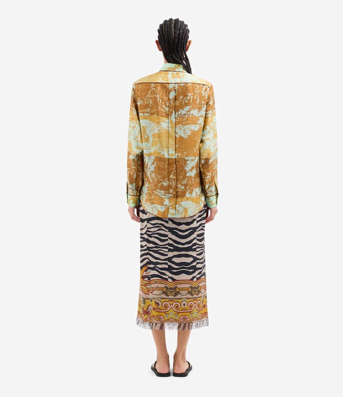 Pierre Louis Mascia ALOE Longsleeve Shirt Silk CARAMELLO ALOESCML10642SE518111103