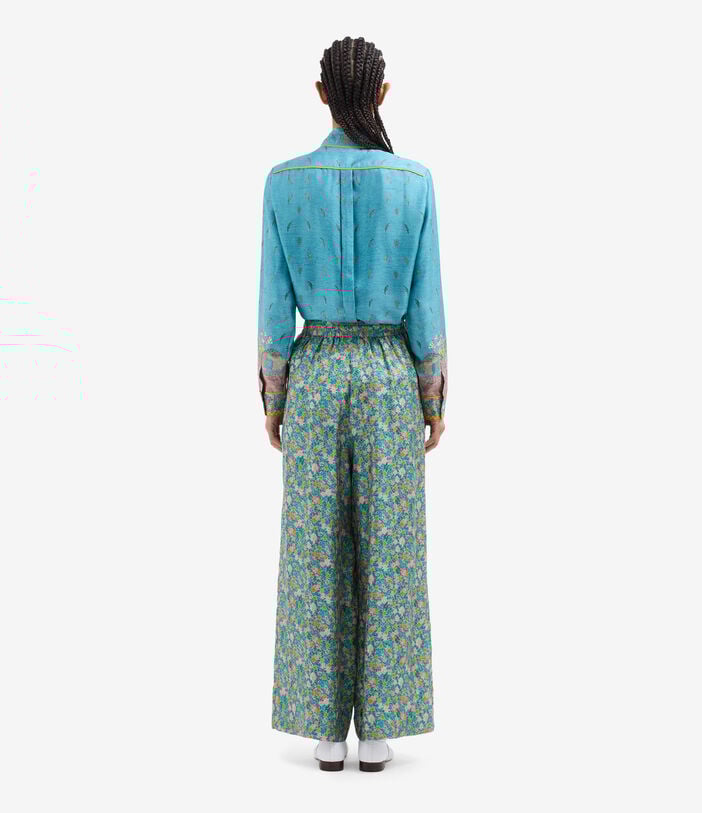 Pierre Louis Mascia ALOE Palazzo Trousers Silk LAGUNA ALOESPT11094SE147092101