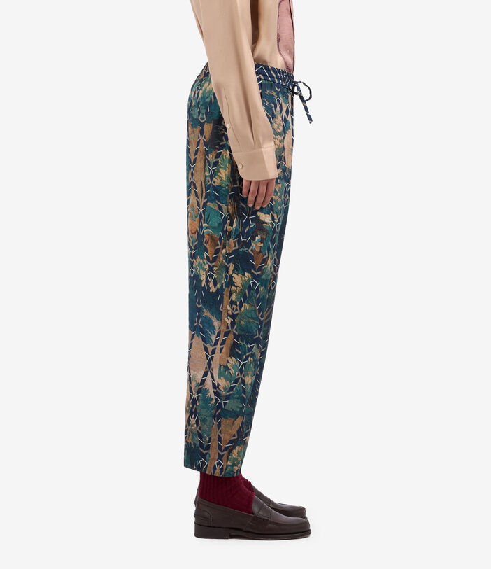 Pierre Louis Mascia ALOE Trousers Silk Multicolor ALOESPT10959SE513573101