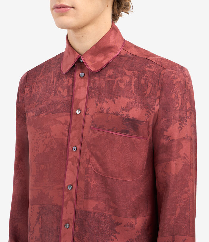Pierre Louis Mascia ALOEGUM Longsleeve Shirt Silk TERRACOTTA ALOEGUMSCML10642SE516068105