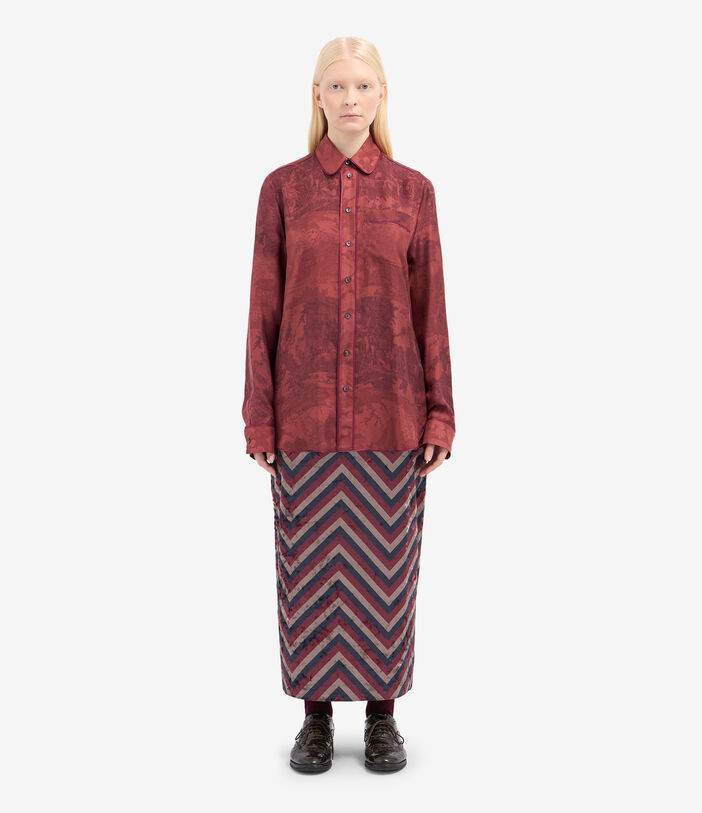Pierre Louis Mascia ALOEGUM Longsleeve Shirt Silk TERRACOTTA ALOEGUMSCML10642SE516068105