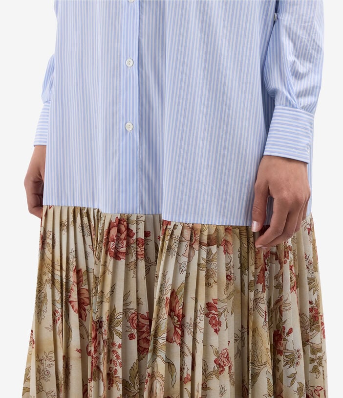 Pierre Louis Mascia CEZHI Shirt Dress Polyester Cotton AZZURRO - SOTTOBOSCO CEZHIAB12616PL145680101