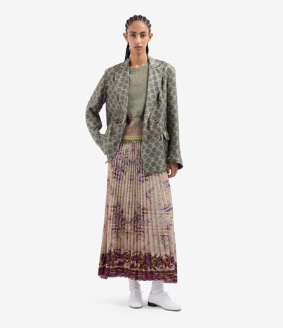 Pierre Louis Mascia CETO Pleated Maxi Skirt Polyester MALVA CETOSGO11564PL518002101