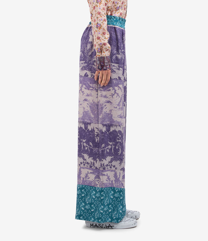 Pierre Louis Mascia ALOE Palazzo Trousers Silk LAVENDER ALOESPT12450SE515018101