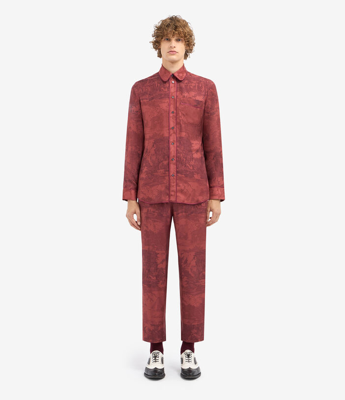 Pierre Louis Mascia ALOEGUM Longsleeve Shirt Silk TERRACOTTA ALOEGUMSCML10642SE516068105