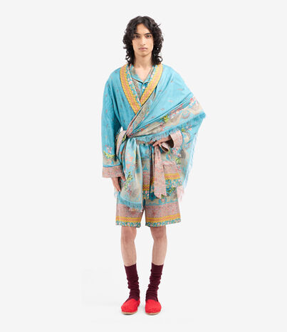 Pierre Louis Mascia ALOE Dressing Gown Silk CELESTE ALOESVT10010L92SE518152101