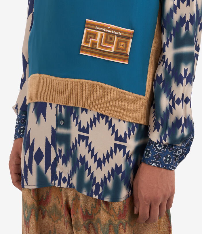 Pierre Louis Mascia TRICOT Gilet Wool Cashmere Multicolor TRICOTGLPNB002WOCAMAVIO
