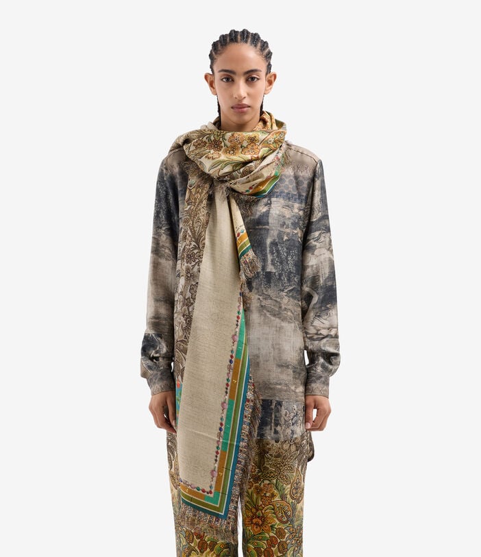 Pierre Louis Mascia ALOEUW Shawl Scarf Silk 135x195 GIARDINO BOTANICO ALOEUWSW135X195S4SE517305101