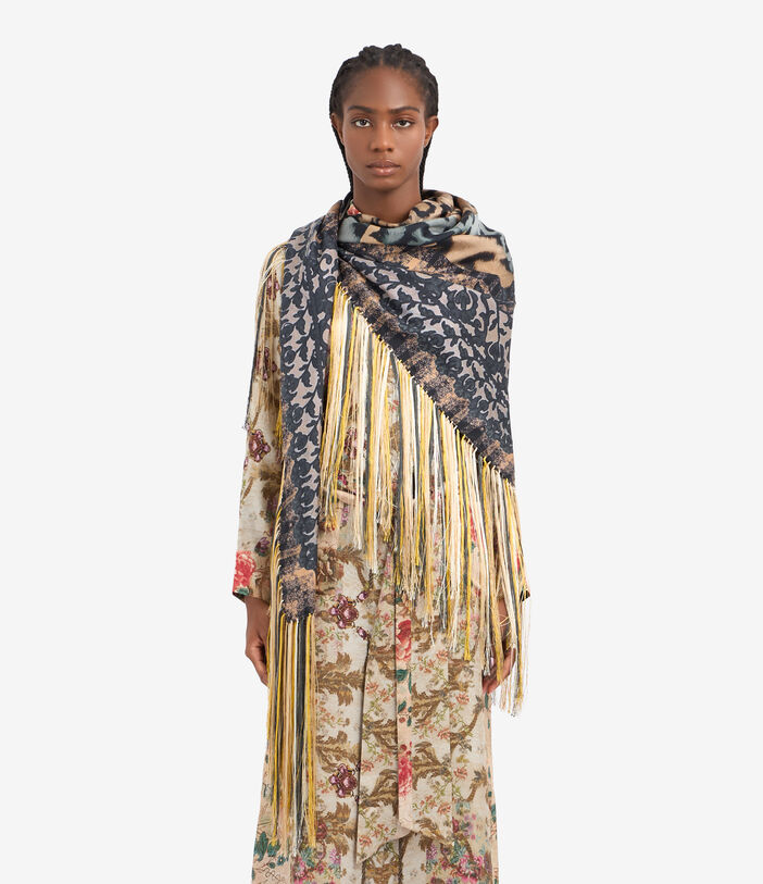 Pierre Louis Mascia ALOEUW Shawl Scarf Silk 135x135 Multicolor ALOEUWSW135X135INSE51246110118