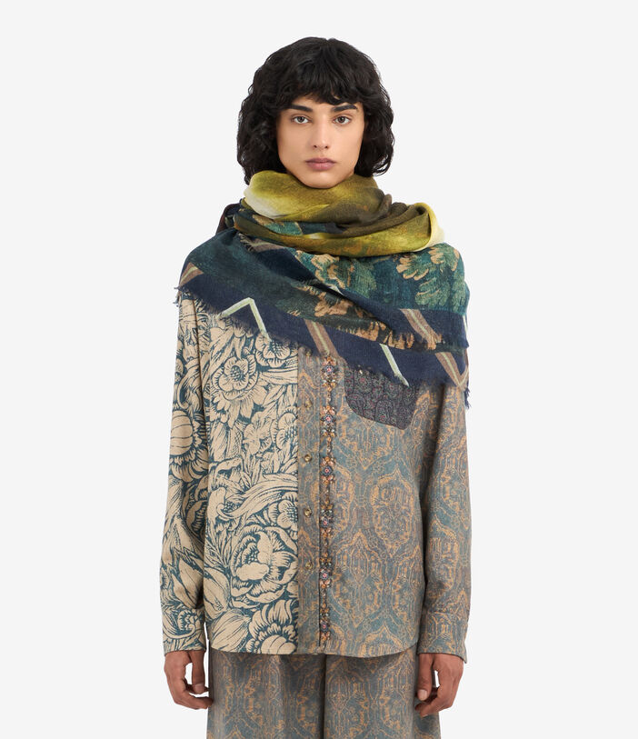 Pierre Louis Mascia EUCLIDE Shawl Scarf Cashmere 135x195 Multicolor EUCLIDES135X195SWS51292910121