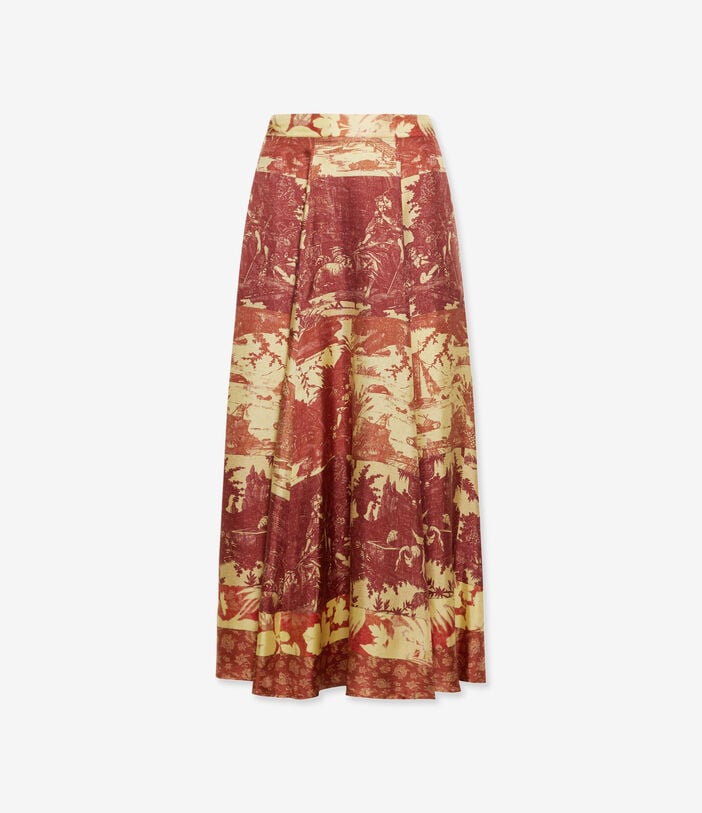 Pierre Louis Mascia ALOE A-line Skirt Silk BAROCCO ALOESGO12353SE518136101