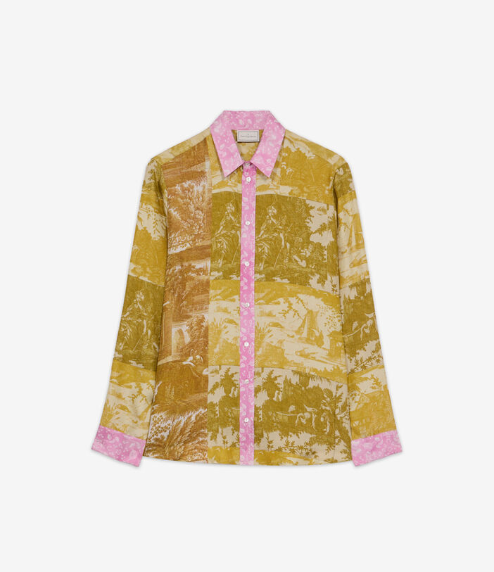 Pierre Louis Mascia ALOE Longsleeve Shirt Silk MUSTARD ALOESCML12451SE515024101