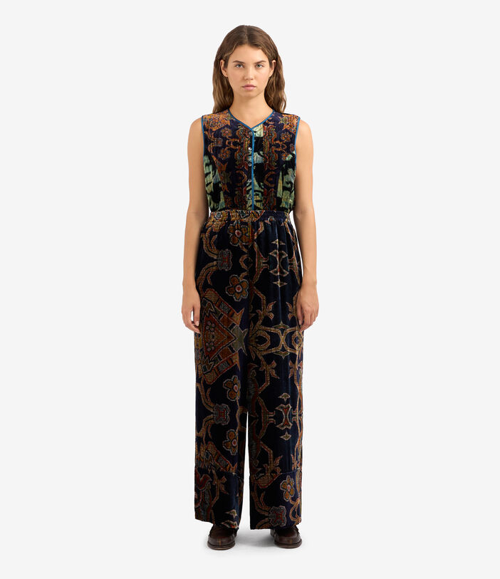 Pierre Louis Mascia KANADA Palazzo Trousers Viscose Silk Multicolor KANADAPT11665VI140972101