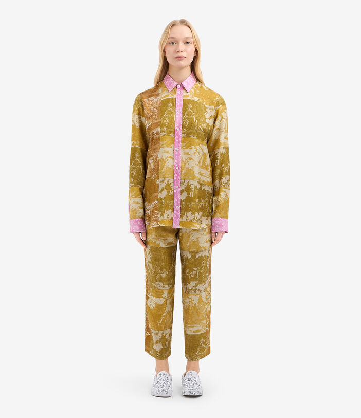 Pierre Louis Mascia ALOE Longsleeve Shirt Silk MUSTARD ALOESCML12451SE515024101
