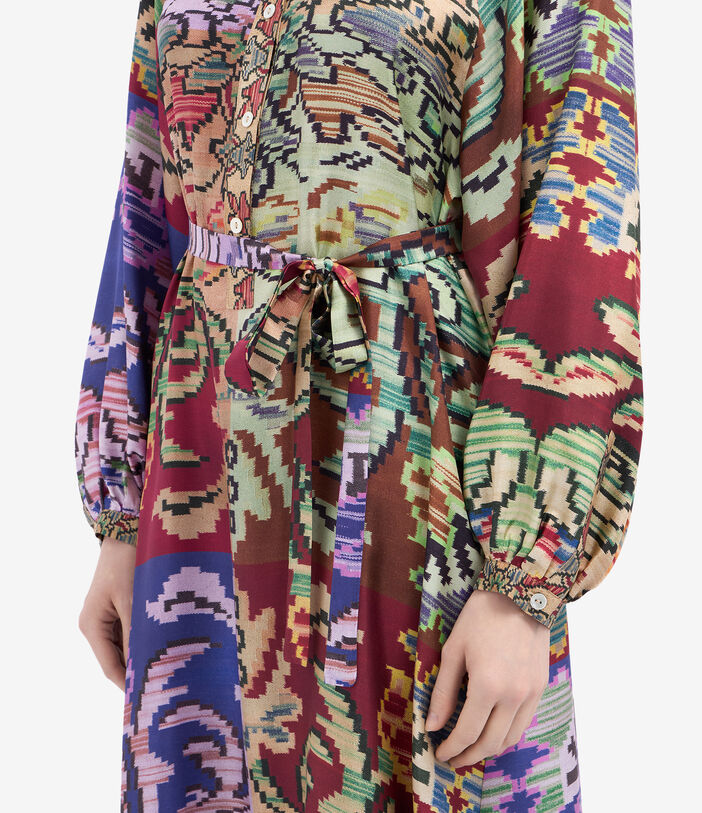 Pierre Louis Mascia ALOE Shirt Dress Silk Multicolor ALOESAB11524SE516370101