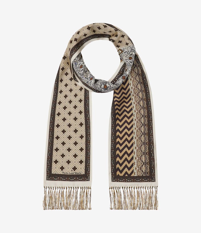 Pierre Louis Mascia ALOEUW Scarf Silk 15x180 SABBIA ALOEUWSW015X180TFASE517565101