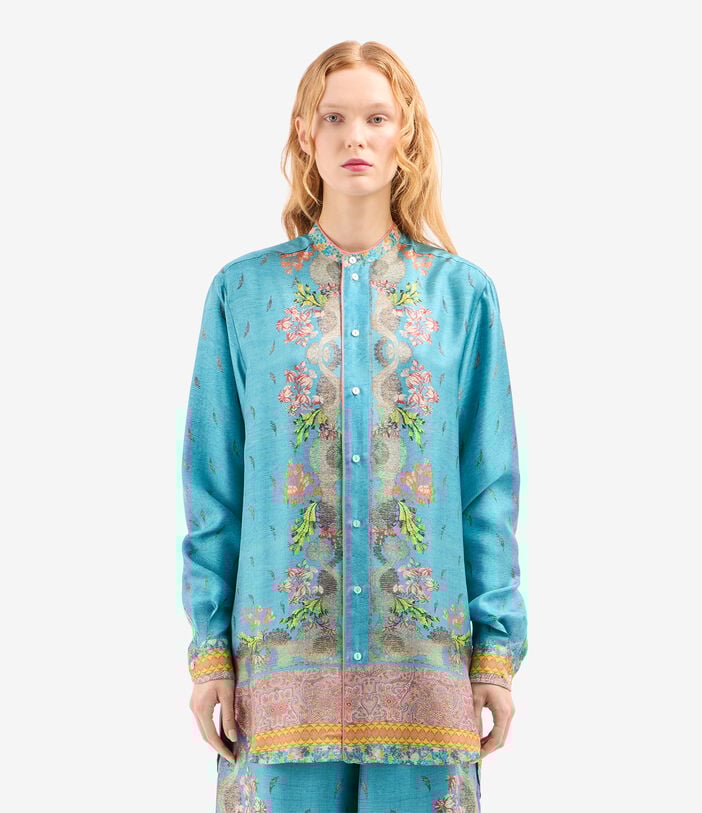 Pierre Louis Mascia ALOE Longsleeve Shirt Silk CELESTE ALOESCML11185SE517870101