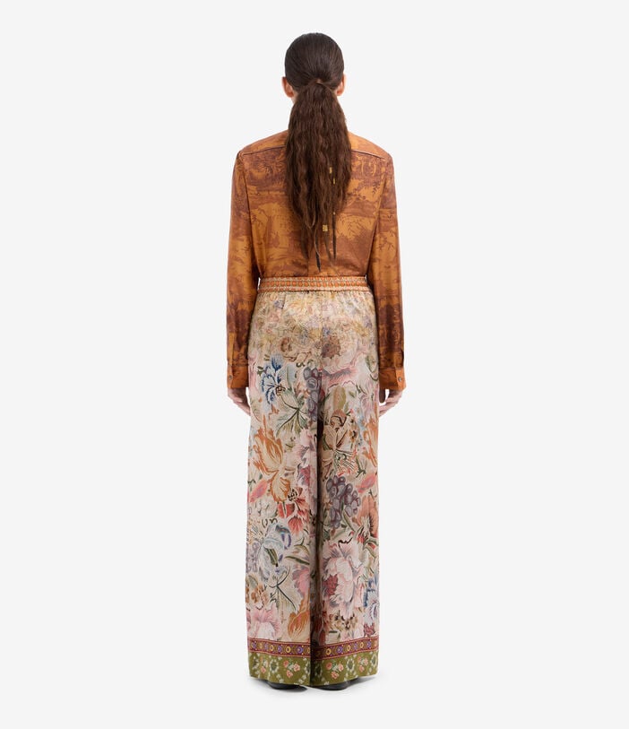Pierre Louis Mascia MUTKA Palazzo Trousers Silk Pierre Louis Mascia MUTKA Palazzo Trousers Silk Multicolor MUTKASPT11094SE516404101