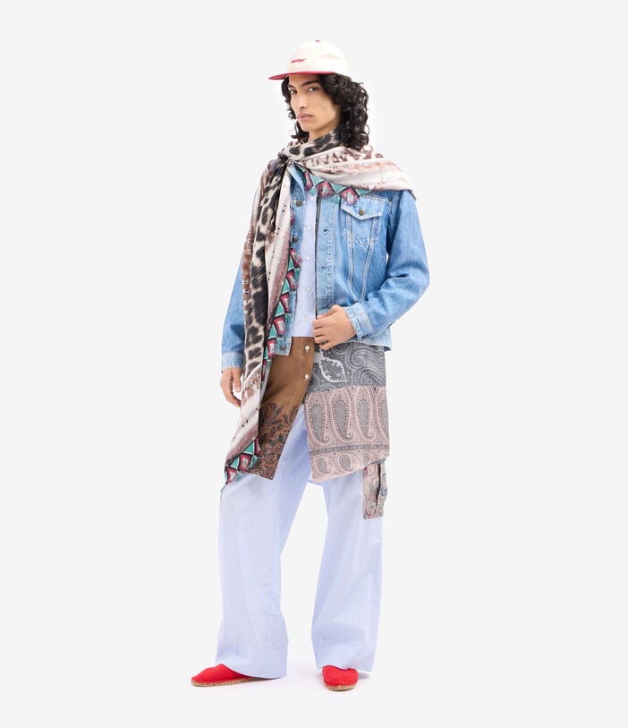 Pierre Louis Mascia ALOQHI Jacket Silk Faux-Denim DENIM ALOQHIGB12817SE517705101