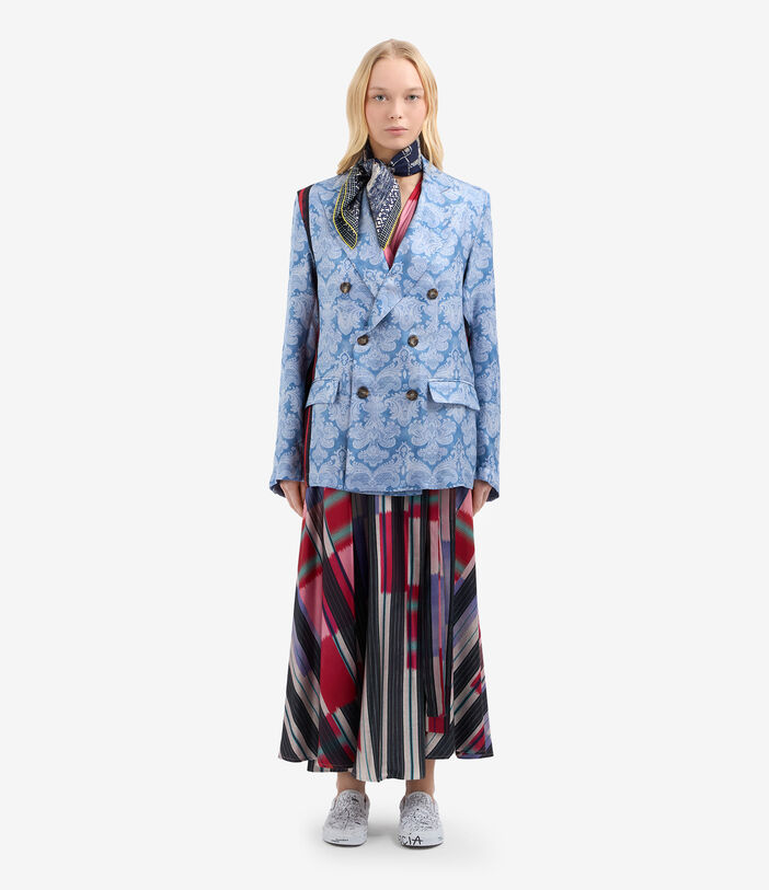 Pierre Louis Mascia FANCY Jacket Silk DAMASK SKY FANCYGC12167SE514790101