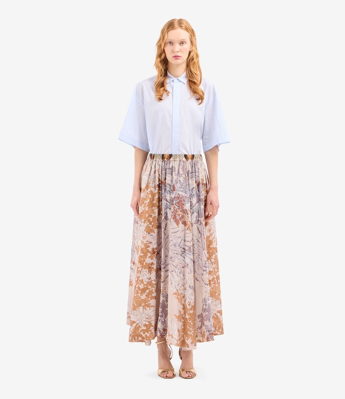 Pierre Louis Mascia TETRIS A-Line Skirt Silk LOTO BIANCO TETRISSVGO12799SE518191101