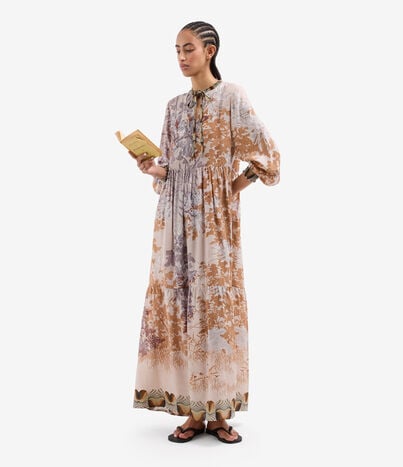 Pierre Louis Mascia TETRIS Kaftan Dress Silk LOTO BIANCO TETRISSVAB11941SE518225101