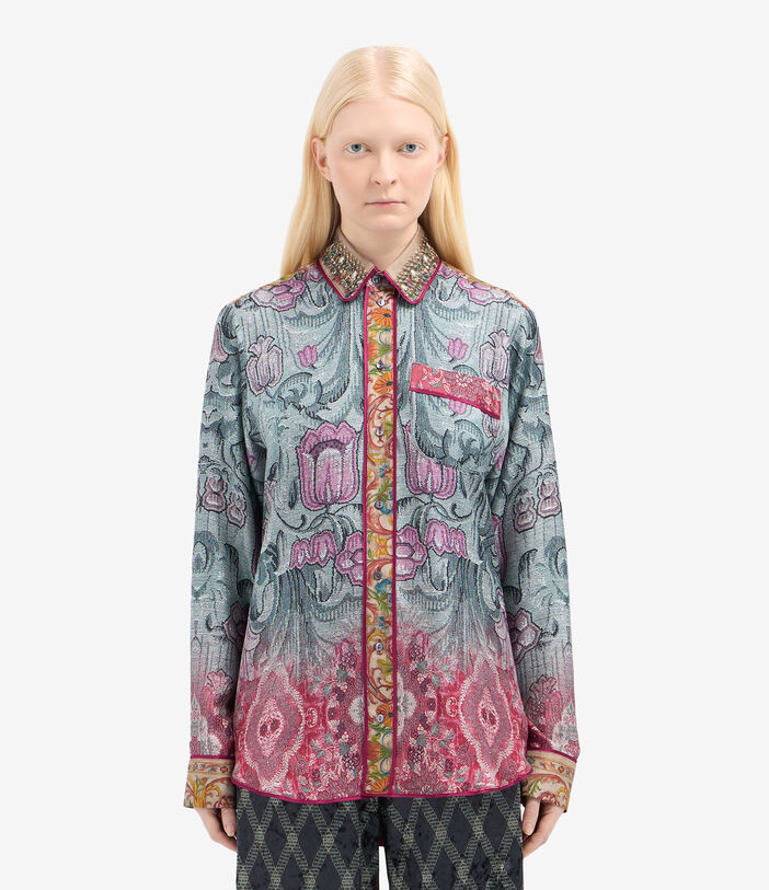 Pierre Louis Mascia ALOE Longsleeve Shirt Silk Multicolor ALOESCML10642SE516218101