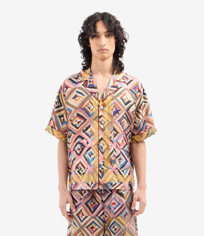 Pierre Louis Mascia ALOE Shortsleeve Shirt Silk MOSAICO ALOESCMC11927SE518126101
