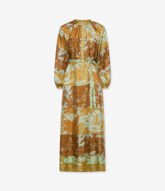 Pierre Louis Mascia ALOE Shirt Dress Silk CARAMELLO ALOESAB11524SE518012103