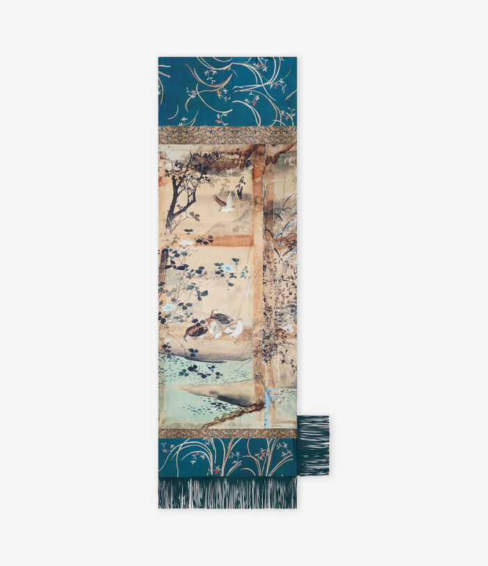 Pierre Louis Mascia ALOEWON Scarf Silk Cashmere 65x190 MOSAICO DI LAGUNA ALOEWON065X190DLSE518915101